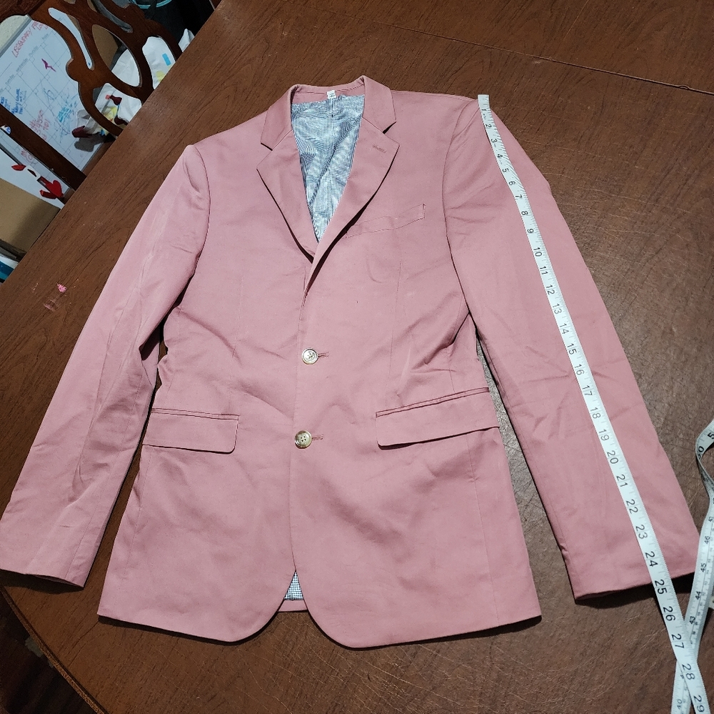 Express Men's Blazer in Soft Pink Jacket - Picture 2 of 8